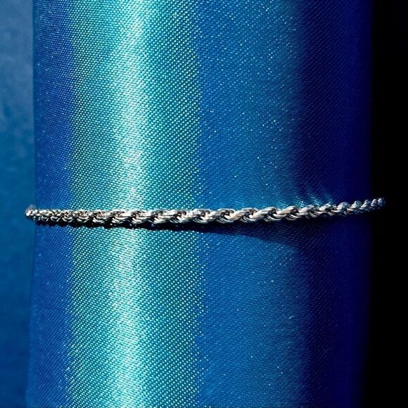 AZM Vintage Italian Sterling 925 Silver Twisted Rope Bracelet - Picture 9 of 11